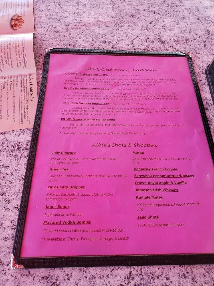 Albie's Pizza & Bar Menu image 3